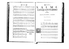 Estro poetico-armonico for Voices and Basso Continuo: Volume VIII. Psalm L by Benedetto Marcello