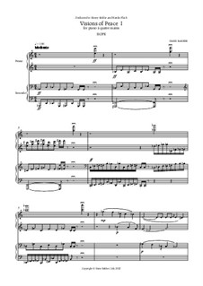 Visions of Peace I - Hope: For piano à quatre mains by Hans Bakker