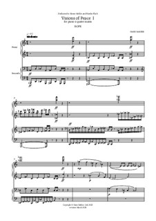 Visions of Peace I - Hope: For piano à quatre mains by Hans Bakker