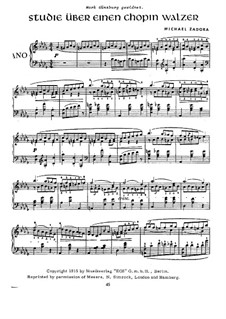 Studie über einen Chopin Walzer: Studie über einen Chopin Walzer by Michael Zadora