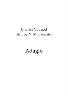 Adagio, Op. posth: For clarinet and piano by Charles Gounod