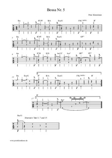 Bossa No.5: Tabulatur by Peter Kleindienst