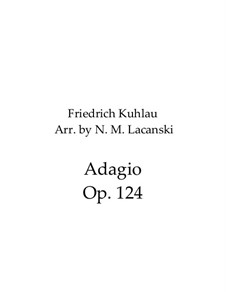 Adagio and Rondo for Piano Four Hands, Op.124: Adagio, for string quartet by Friedrich Kuhlau