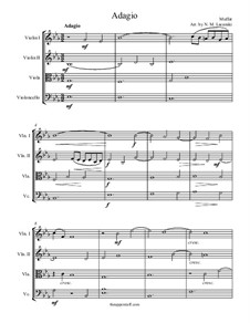Toccata in C Minor: Adagio, for string quartet by Georg Muffat