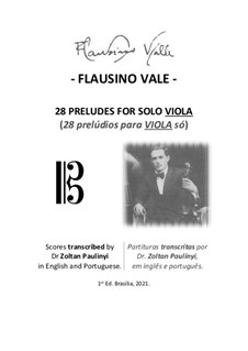 28 preludes: For solo viola by Flausino Vale