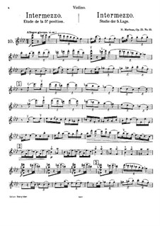 Vingt-quatre Caprices d'execution transcendante for violin and piano, Op.25: No.10 Intermezzo – part by Henri Marteau