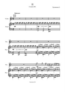 Соната для скрипки и фортепиано No.1: Часть II by Oleg Vasilyevich Trunnikov
