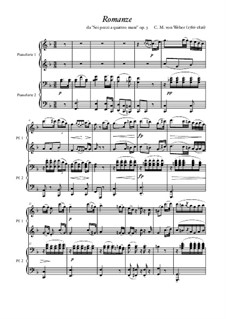 Six Easy Pieces for Piano Four Hands, J.9–14 Op.3: No.2 Romance by Carl Maria von Weber