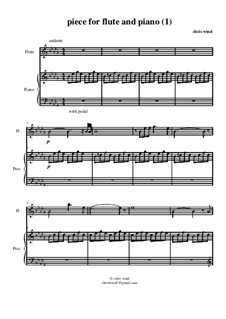Piece for flute and piano (1): Score by Chris Wind