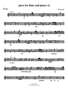 Piece for flute and piano (1): Flute part by Chris Wind