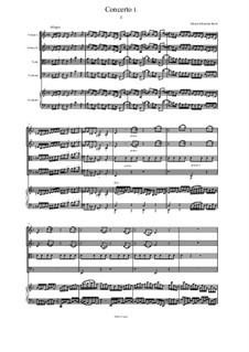 Concerto for Harpsichord and Strings No.1 in D Minor , BWV 1052: Score by Johann Sebastian Bach