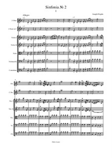 Symphony No.2 in C Major, Hob.I/2: Full score by Joseph Haydn