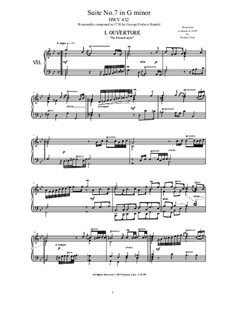Suite No.7 in G Minor, HWV 432: For piano by Georg Friedrich Händel