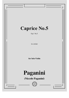 Caprice No.5: For violin by Niccolò Paganini