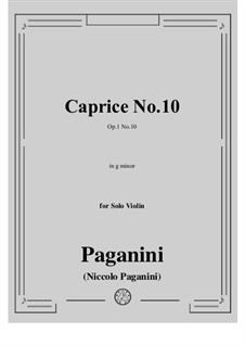 Caprice No.10: For violin by Niccolò Paganini