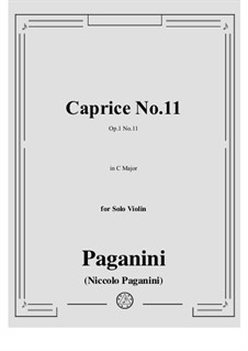 Caprice No.11: For violin by Niccolò Paganini