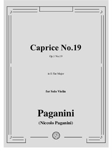 Caprice No.19: For violin by Niccolò Paganini