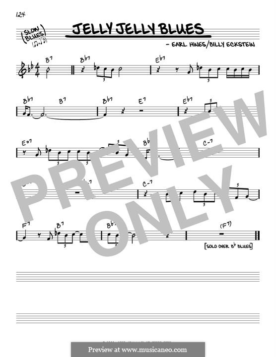 Jelly Jelly Blues by E. Hines, B. Eckstine sheet music on MusicaNeo