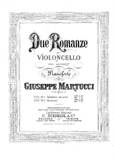 Two Romance for Cello and Piano, Op.72: Romance No.1 – score for two performers by Giuseppe Martucci