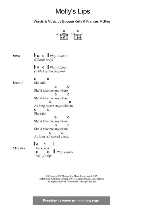 Molly's Lips (Nirvana): For guitar by Edward Harry Kelly, Frances McKee