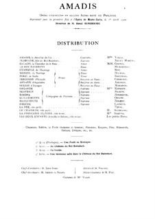 Amadis: Piano-vocal score by Jules Massenet