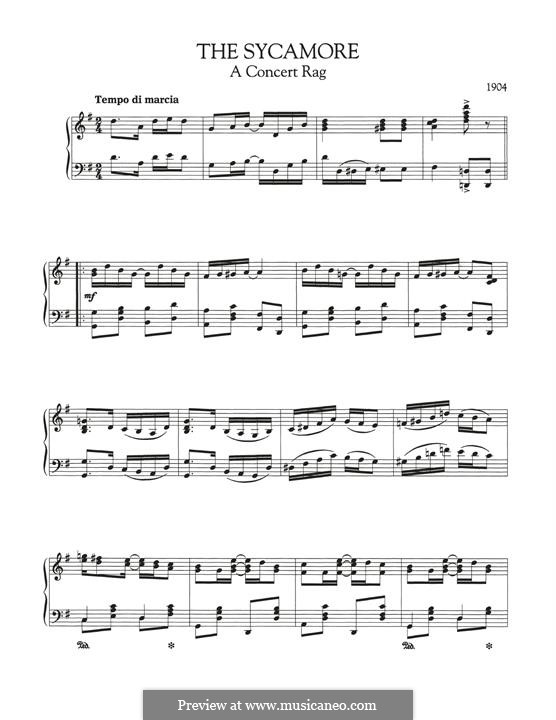 The Sycamore: For piano by Scott Joplin