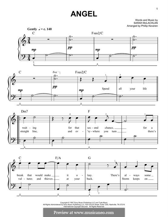 Angel: For piano by Sarah McLachlan