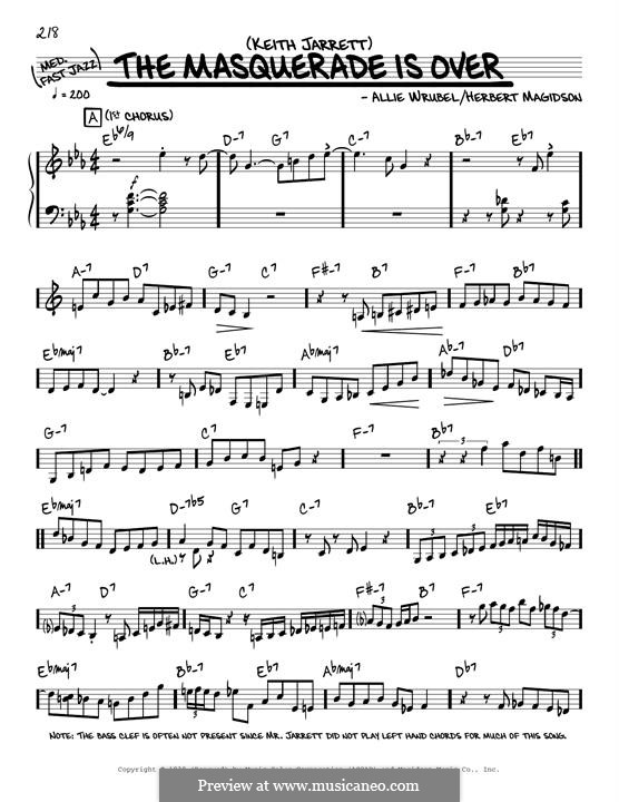 The Masquerade Is Over: The Masquerade Is Over by Herb Magidson