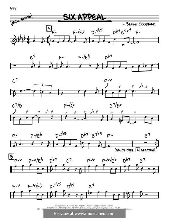 Six Appeal: Melody line by Benny Goodman