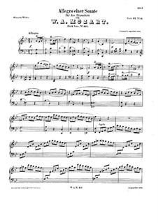 Sonata for Piano in G Minor, K.312: Allegro by Wolfgang Amadeus Mozart