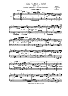 Suite No.3 in D Minor, HWV 436: For piano by Georg Friedrich Händel