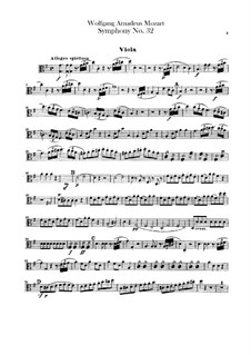 Symphony No.32 in G Major, K.318: Viola part by Wolfgang Amadeus Mozart