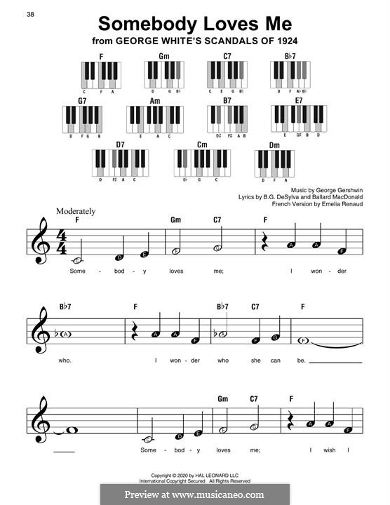 Somebody Loves Me by G. Gershwin - sheet music on MusicaNeo