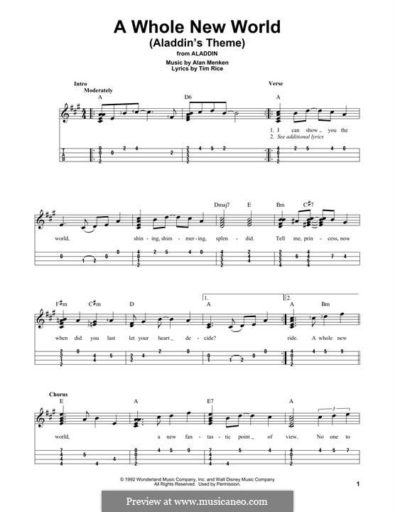 Instrument version: For ukulele by Alan Menken