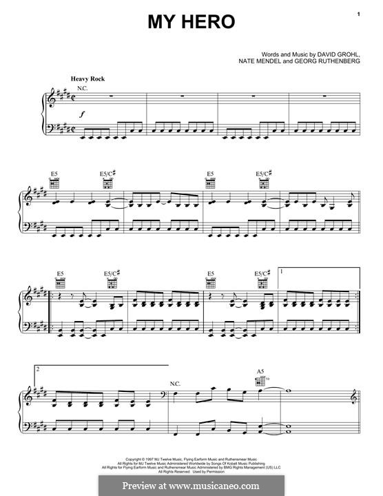 My Hero Sheet Music | Foo Fighters | Drum Chart