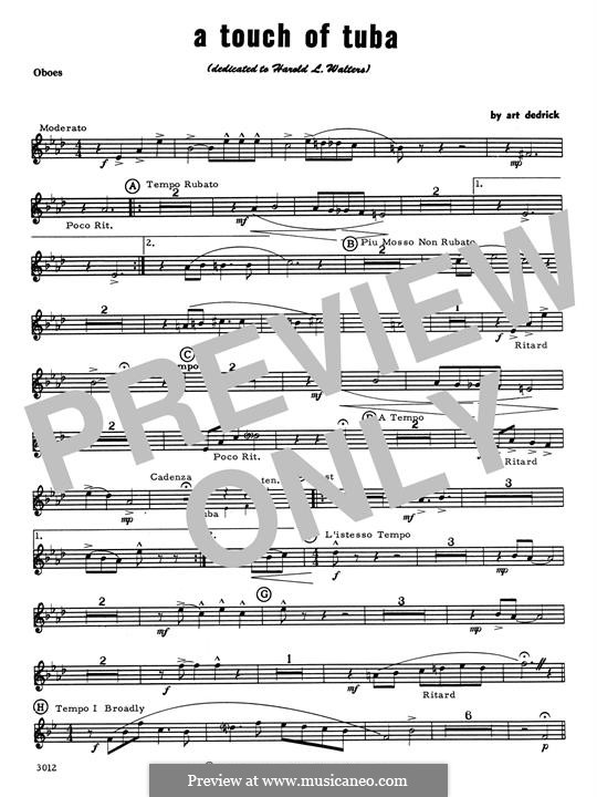 A Touch of Tuba: Oboe part by Art Dedrick