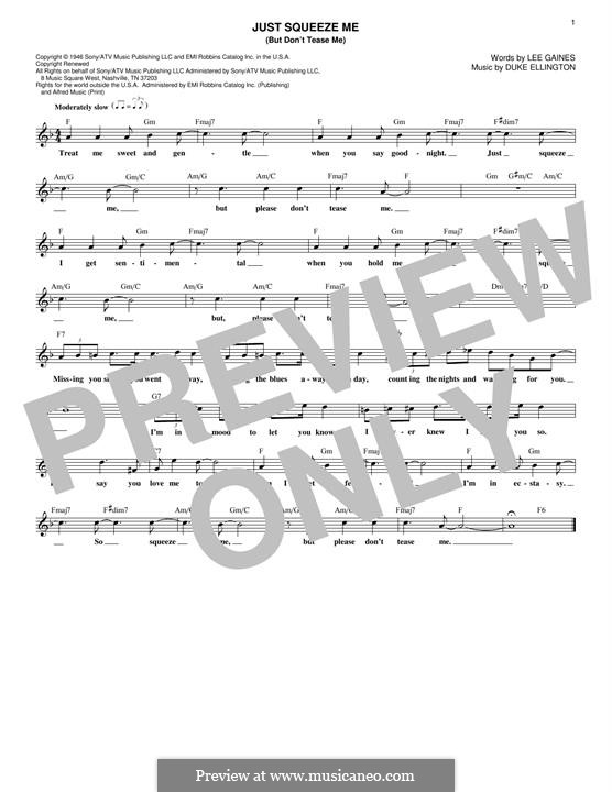 Just Squeeze Me (But Don't Tease Me): For keyboard by Lee Gaines