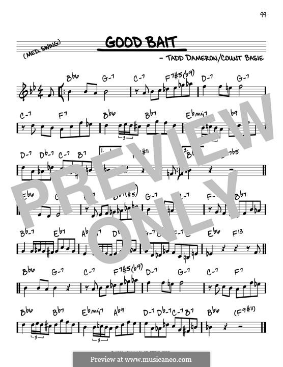 Good Bait: Melody line by Count Basie, Tadd Dameron