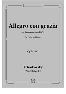 Movement II: For cello and piano by Pyotr Tchaikovsky