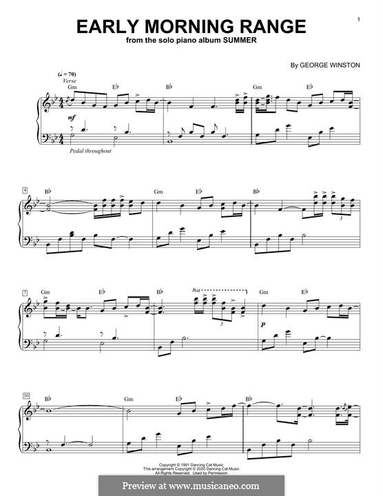Early Morning Range: For piano by George Winston