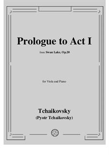 Fragments: Prologue to Act I, for viola and piano by Pyotr Tchaikovsky