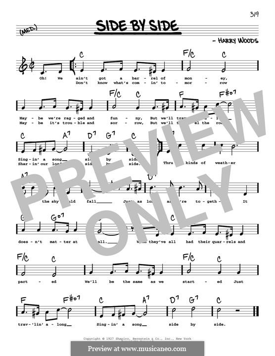 Side By Side by H. Woods - sheet music on MusicaNeo