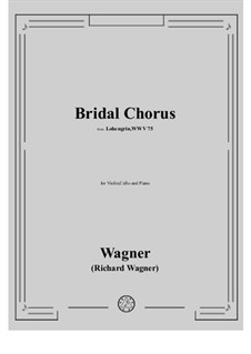 Bridal Chorus: For violin, cello and piano by Richard Wagner