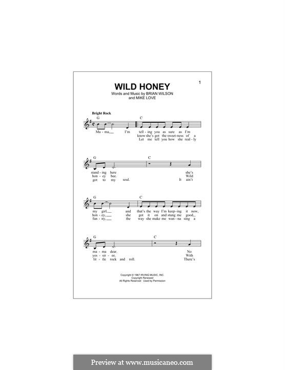 Wild Honey (The Beach Boys): For keyboard by Brian Wilson, Mike Love