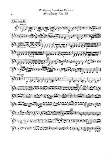 Symphony No.38 in D Major 'Prague', K.504: Violin II part by Wolfgang Amadeus Mozart