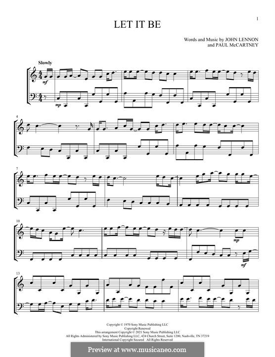 Instrumental version: For violin and cello by John Lennon, Paul McCartney