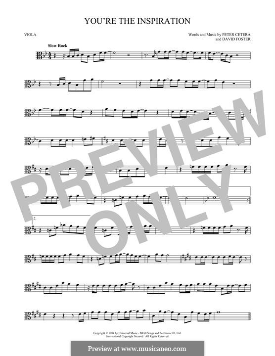 You're the Inspiration (Chicago): For viola by David Foster, Peter Cetera
