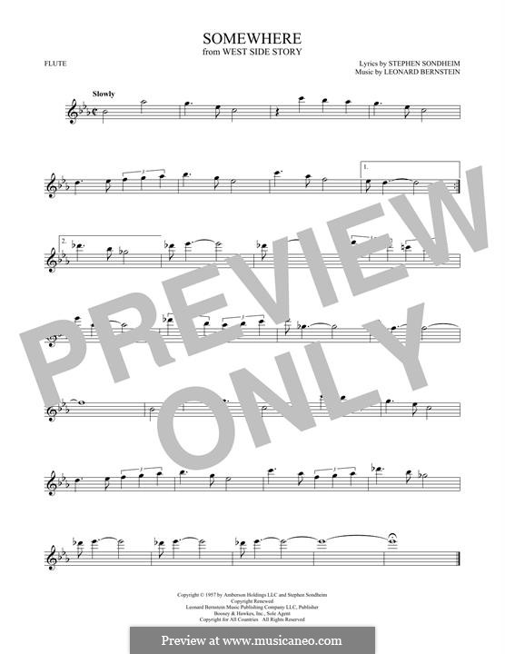 Somewhere (from West Side Story): For flute by Leonard Bernstein