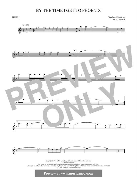 By the Time I Get to Phoenix: For flute by Jimmy Webb