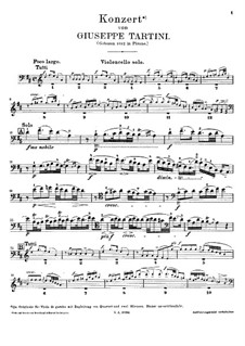 Concerto for Viola da gamba and Orchestra: Solo part by Giuseppe Tartini